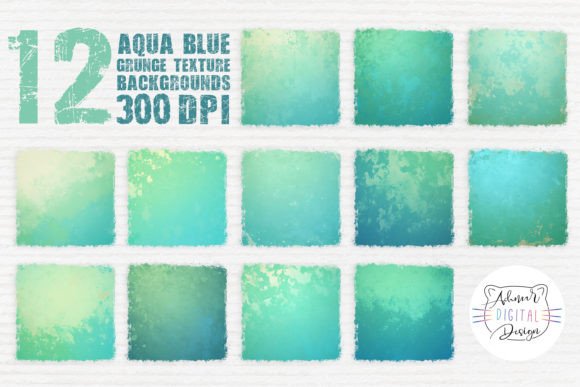 Aqua Blue Grunge Texture Backgrounds: Infusing Vintage Charm