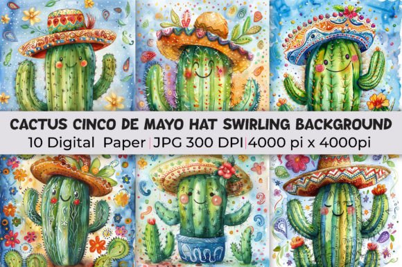 Cactus Cinco De Mayo Hat Backgrounds: A Burst of Festive Energy
