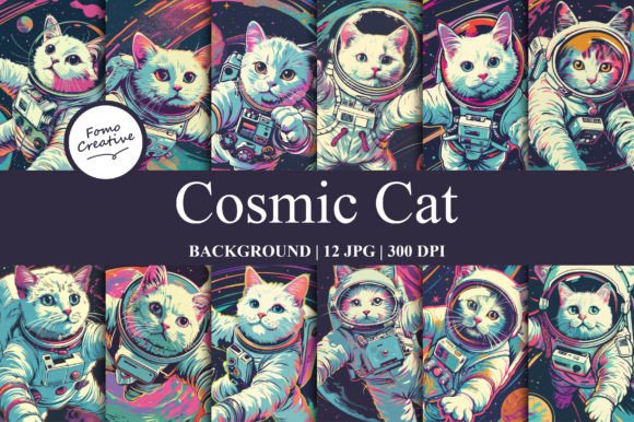 Cosmic Cat Backgrounds: Elevate Your Digital Creations