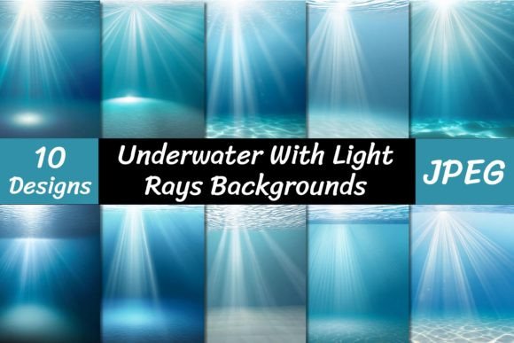 Dive into Depth: Realistic Underwater with Light Rays Backgrounds