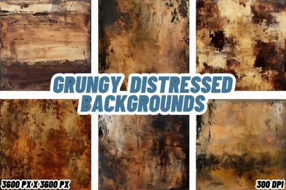 Grungy Distressed Backgrounds: The Raw Elegance Your Designs Need
