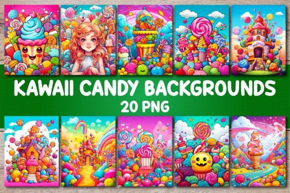 Kawaii Candy Backgrounds: Sweeten Your Cover Designs