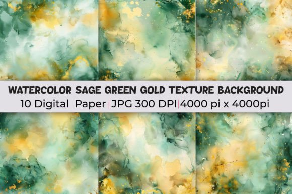 Sage Green Gold Texture Backgrounds: Elevate Your Designs