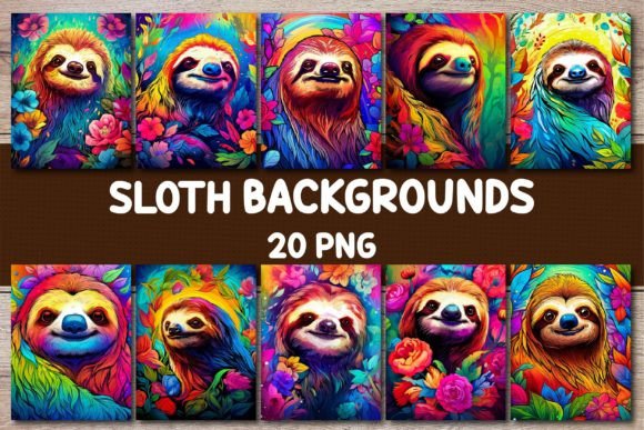 Sloth Backgrounds for Covers: A Tranquil Design Asset