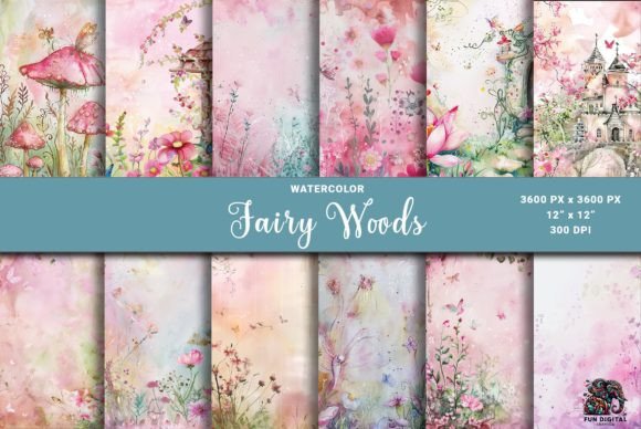 Soft Pink Fairy Woods: A Digital Paper Collection