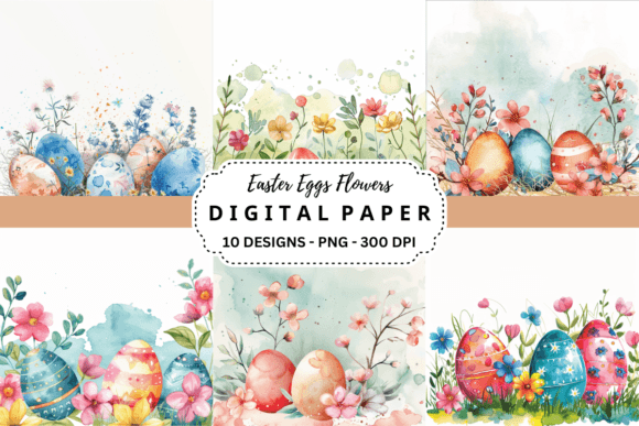Spring’s Palette: Using Easter Eggs Flowers Backgrounds