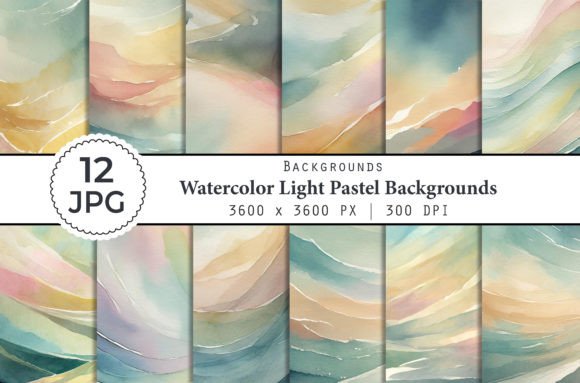 Using Watercolor Light Pastel Backgrounds for Modern Design