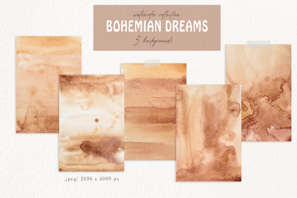Warm Up Your Designs with Watercolor Beige Abstract Backgrounds