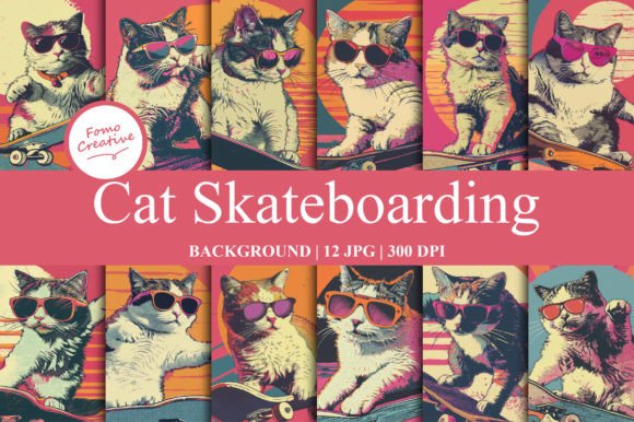Whimsical Felines on Wheels: A Deep Dive into Cat Skateboarding Backgrounds