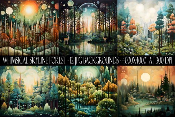Whimsical Skyline Forest Backgrounds: A Creative Toolkit