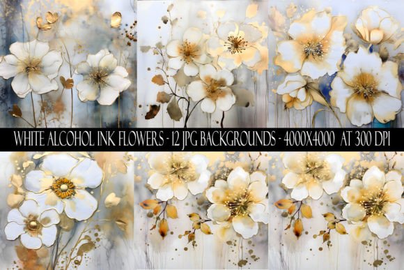 White Alcohol Ink Flower Backgrounds: A Designer's Guide